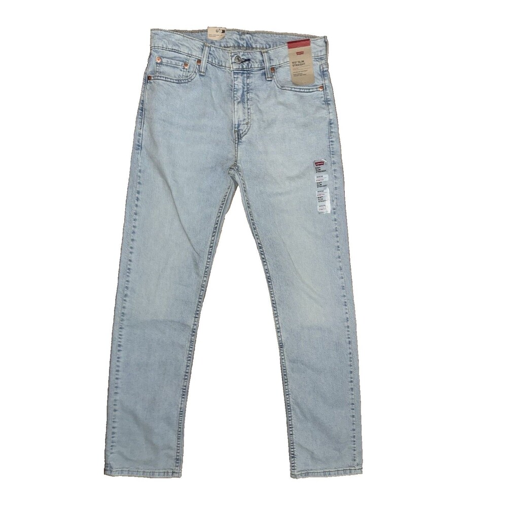 NWT Levi's 513 Mens 30x32 Slim Straight Light Wash Strech Denim Jeans